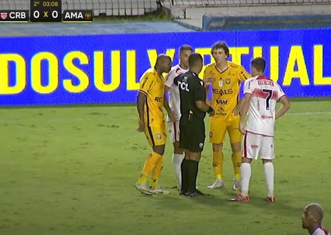 Série B: Fabiano é expulso e Amazonas fica com um a menos fora de casa