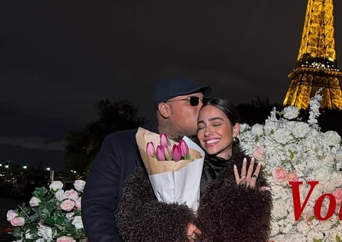 Com buquê gigante em Paris, MC Ryan SP e Giovanna Roque reatam após polêmicas