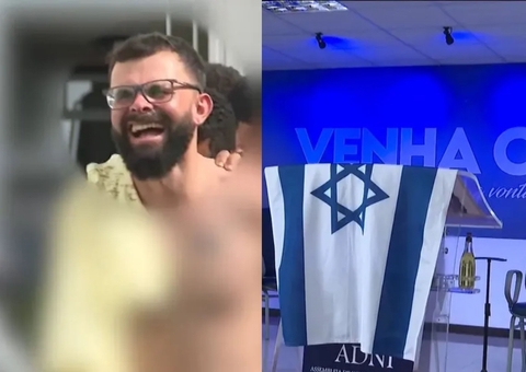 Homem invade altar da Assembleia de Deus, pega bandeira de Israel e ameaça matar pastor e fiéis
