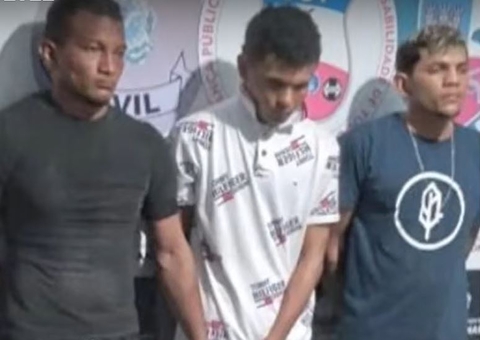 Trio é preso ao tentar matar homem a tiros no meio da rua no Amazonas