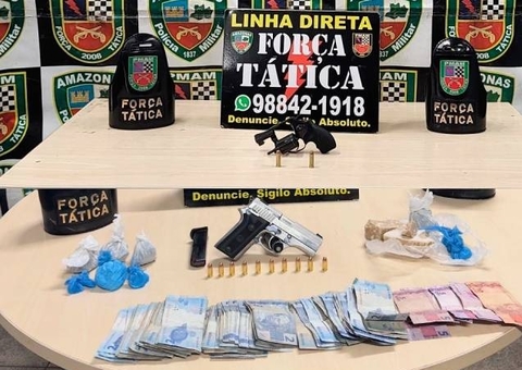 Armado, homem é preso vendendo drogas próximo ao Mercado Adolpho Lisboa 