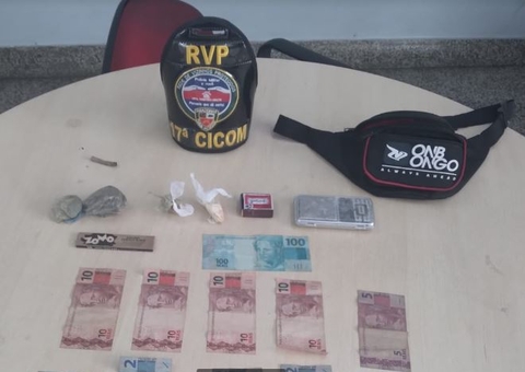 PM captura jovem com pochete recheada drogas em igarapé de Manaus