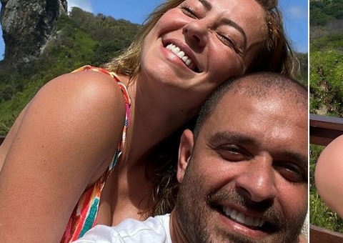Paolla Oliveira e Diogo Nogueira encantam com foto romântica em Fernando de Noronha