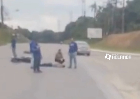 Acidente com motocicleta deixa homem ferido na AM-010