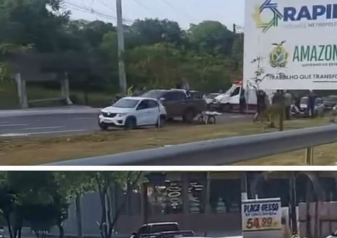 Motociclista morre e mulher fica ferida em acidente no Rapidão