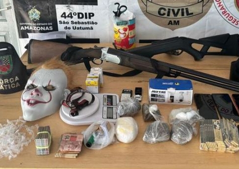 Homem é preso com rifles, munições, drogas e dinheiro no Amazonas 