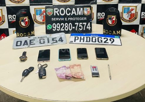 Trio é preso após furtar carros usando chapolin em Manaus