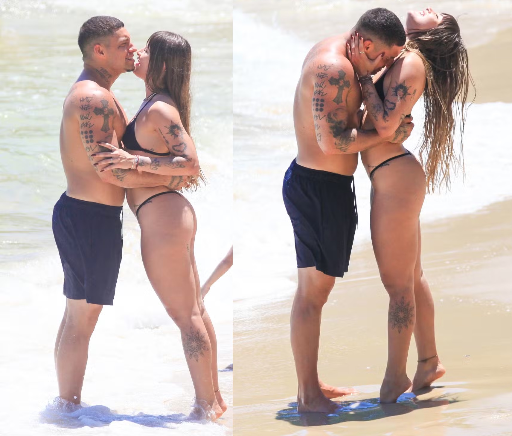 Filipe Ret eleva temperatura em pegação com namorada manauara na praia