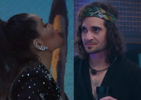 Juliette pira com Luan Santana, beija telão e Fiuk fica com ciúmes