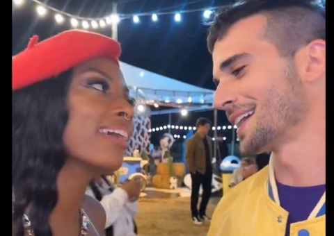 Fiuk e Lumena dão beijão no Rancho de Carlinhos Maia; vídeo