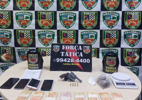 Foragido por homicídio é preso com arma enquanto traficava em Manaus