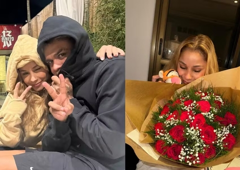 Flávia Saraiva ganha buquê e fãs especulam affair com MC Cabelinho