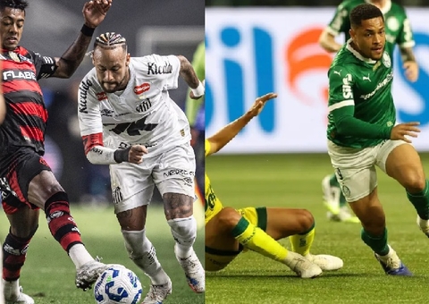 Na corrida pelo título, Flamengo e Palmeiras enfrentam Santos e Mirassol  neste domingo