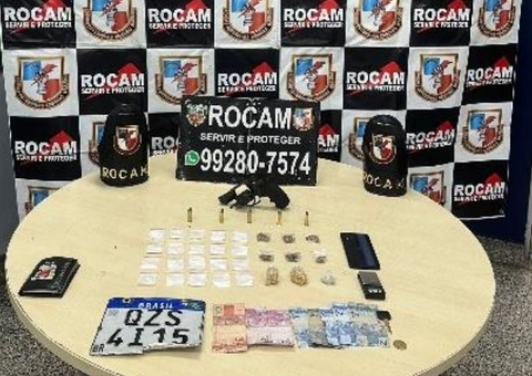 Grupo tenta fugir da Rocam, mas é preso com arma e drogas no Parque São Pedro