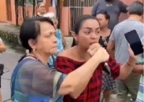 Moradores fazem manifestação e expulsam equipes da Amazonas Energia no São Raimundo; vídeo