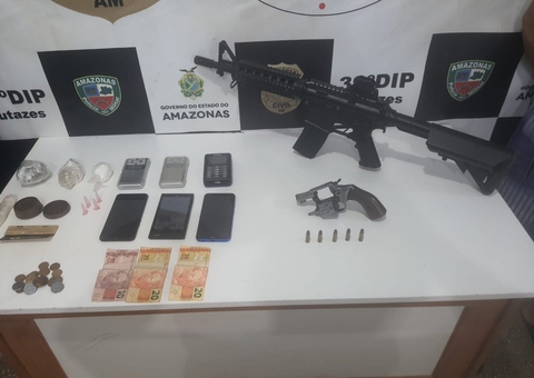 Suspeitos de tráfico de drogas são presos com fuzil no Amazonas