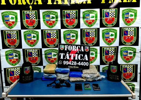 Grupo é preso com drogas escondidas em botija de gás no Amazonas