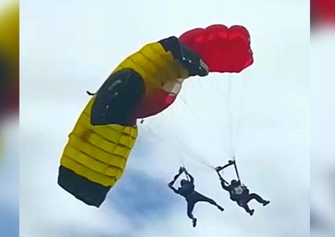 Militar morre e outro fica ferido após acidente com paraquedas; Vídeo