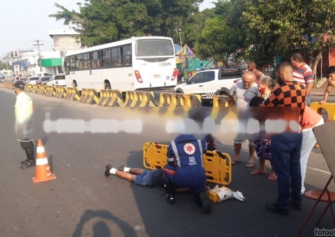 Homem é atropelado ao tentar atravessar avenida em Manaus