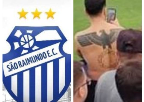 São Raimundo promete banir e denunciar torcedor com tatuagem nazista em Manaus