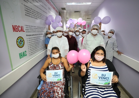 Pacientes da Maternidade Balbina Mestrinho recebem alta após vencerem Covid