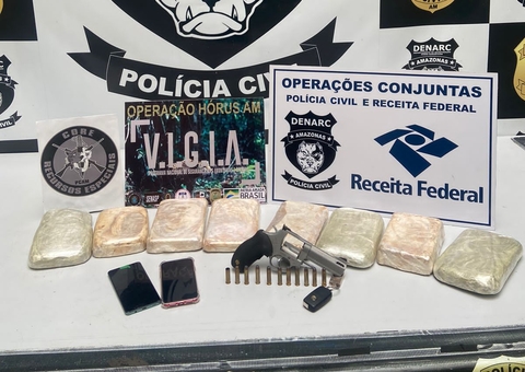 Homem é preso com arma e 8kg de drogas na AM-070 no Amazonas