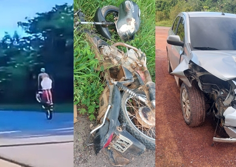 Jovem morre em acidente enquanto empinava motocicleta na BR-174; vídeo