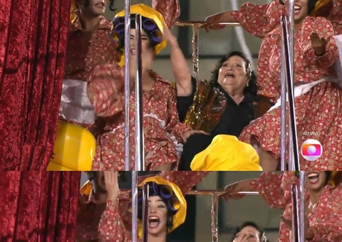 Com 'Dona Hermínia' na avenida, São Clemente faz homenagem ao ator Paulo Gustavo