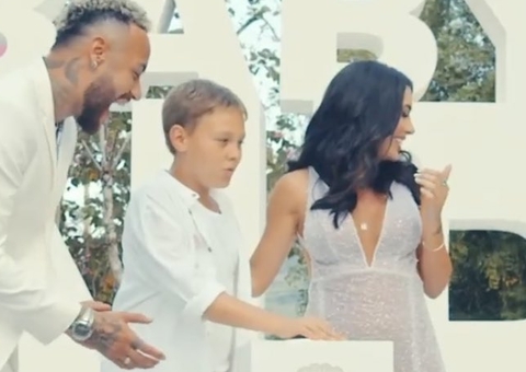 Vídeo mostra Neymar e Bruna Biancardi descobrindo sexo de bebê em chá revelação