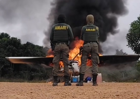 Ibama destrói avião usado para abastecer garimpo ilegal na Terra Yanomami