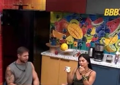 Jonas e Marciele protagonizam "date" na cozinha do BBB e cena agita a web
