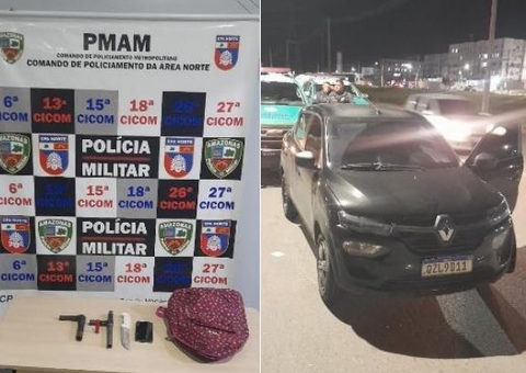 Trio é preso no Lago Azul após fazer arrastões com faca e armas caseiras