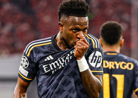 Vini Jr. faz dois, e Real Madrid empata com o Bayern em Munique