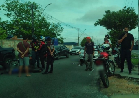 Homem fica ferido em acidente com moto em avenida de Manaus 