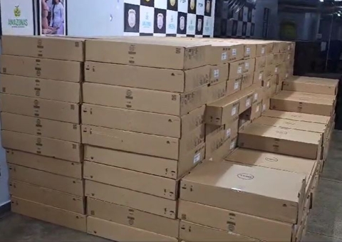 Trio é preso com carga de telas roubada avaliada em R$ 2 milhões em Manaus 
