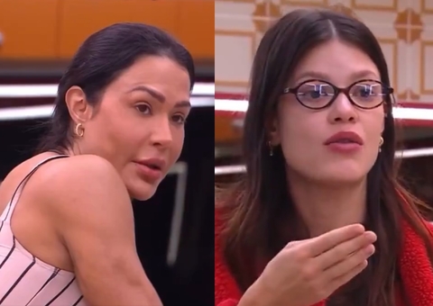 Veja a torta de climão entre Gracyanne e Vitória na cozinha: 'não faz nada'