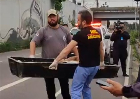 Motociclista que ficou preso em rede elétrica após acidente fatal é identificado em Manaus