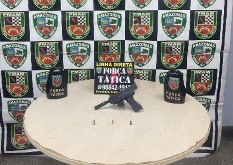 Criminosos abandonam submetralhadora em mata durante fuga no Nova Floresta