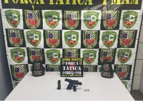 Polícia apreende arma durante fuga de criminosos no Novo Aleixo