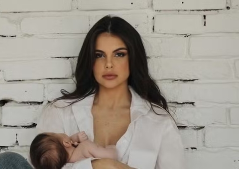 Amanda Kimberlly posta 1º ensaio de fotos com Helena, filha de Neymar