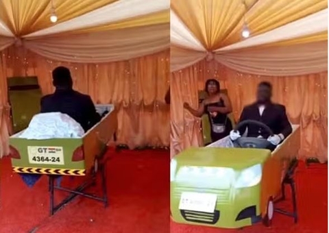 Família faz velório com corpo de taxista sentado em caixão