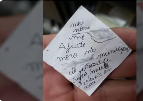 Pedido de socorro em bilhete leva polícia a resgatar mulher após 5 anos