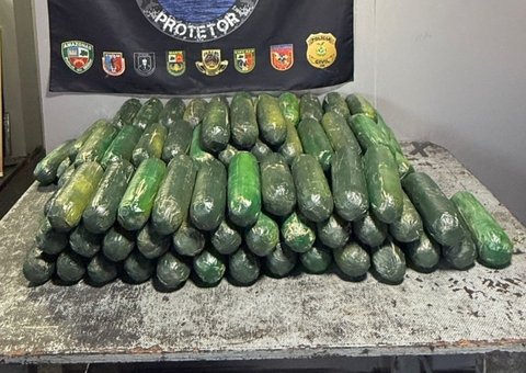 Mulher é presa com 70 kg de drogas disfarçados de pepinos em barco em Coari