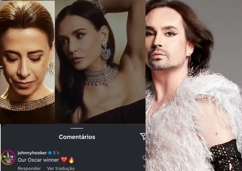 E a Fernanda Torres? Johnny Hooker declara torcida para Demi Moore no Oscar e revolta internautas