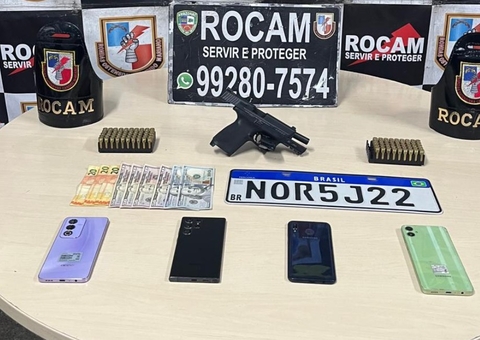 Agiotas são presos com pistola .40 após ameaças em Manaus