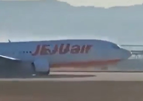 Vídeo mostra momento em que avião explode após fazer aterrissagem na Coreia do Sul 