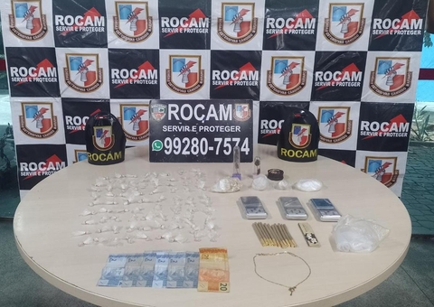 Mãe e filho são presos com drogas escondidas em lixeira de casa em Manaus