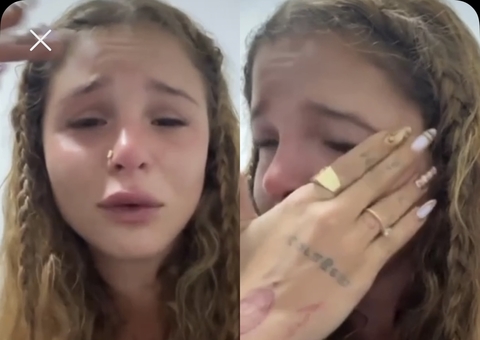 Aos prantos, noiva de Oruam rebate críticas por não estar na ‘porta do presídio; vídeo