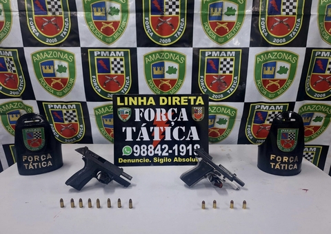 Tiroteio em bar termina com homem baleado e 3 armas apreendidas no Centro de Manaus