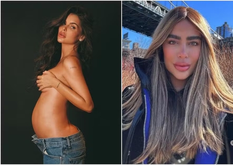 Irmã de Neymar presenteia modelo supostamente grávida do jogador 